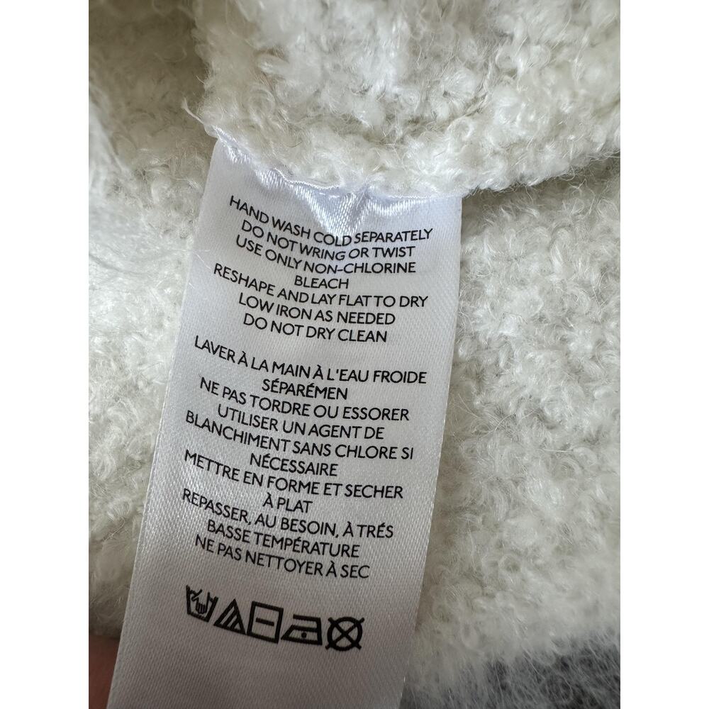 Kimchi Blue Cropped Fuzzy Cardigan Sweater Womens Small Cloud White - Picture 8 of 11